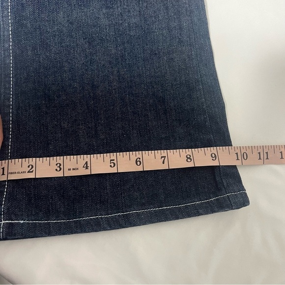 Rare Chivas Sz 11 Blue Flare Wide Leg Jeans Denim Embroidery Game Statement NWT - Picture 15 of 16
